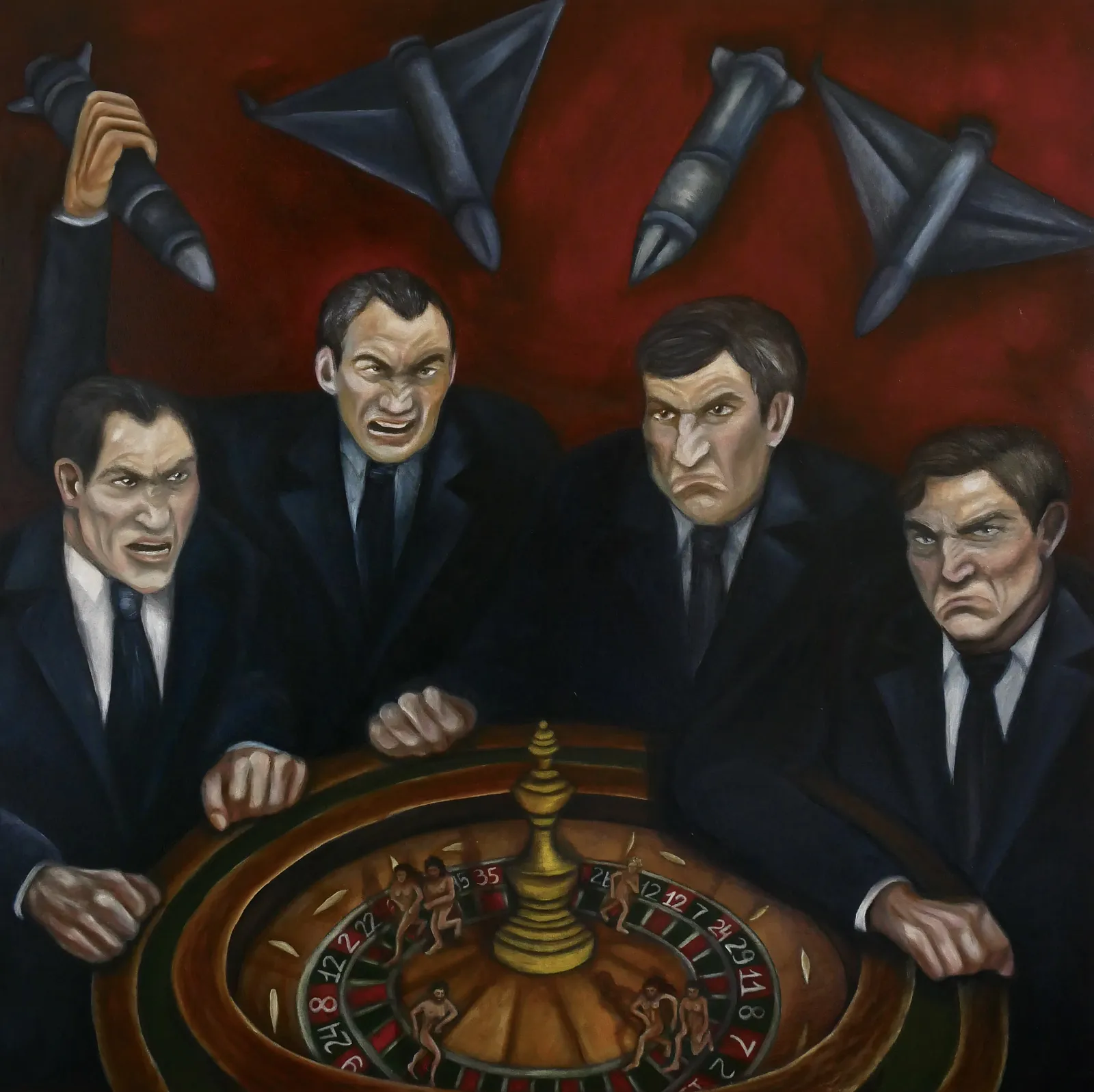 Image of Adult Games by Stanislava Romanova, size: 100x100 cm, made of oil + canvas, Painting medium, from Odesa, Ukraine, priced at $1000 (≈ 45,239 грн)