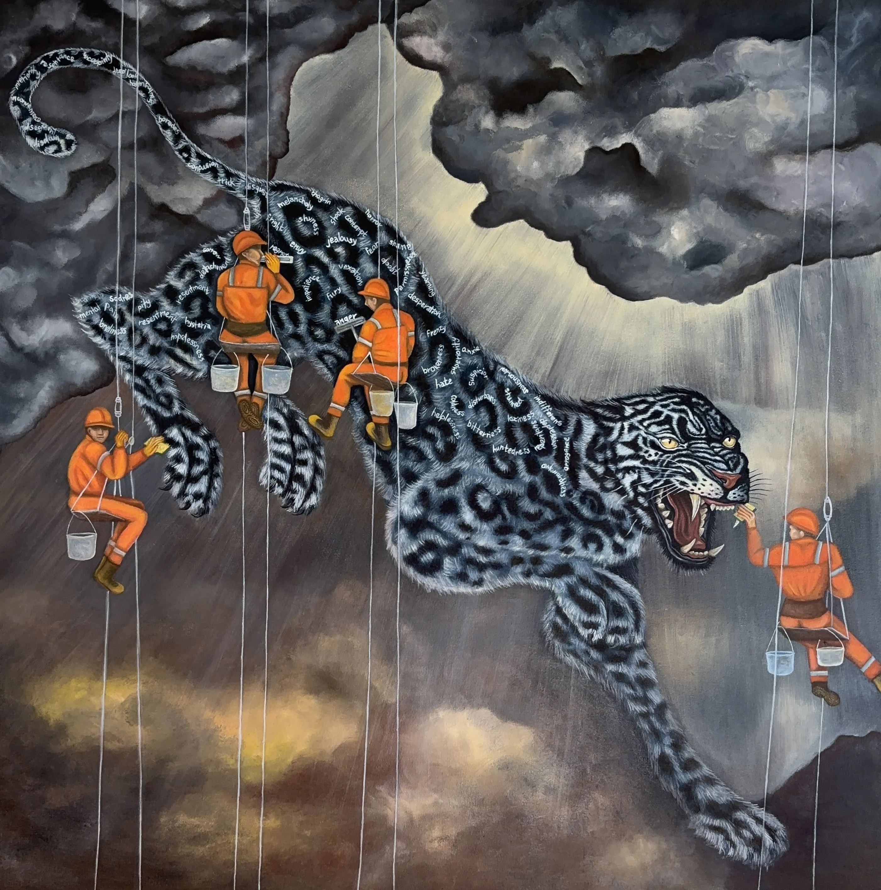 Image of Shadow by Stanislava Romanova, size: 100x100cm, made of oil + canvas, Painting medium, from Odesa, Ukraine, priced at $1000 (≈ 45,239 грн)