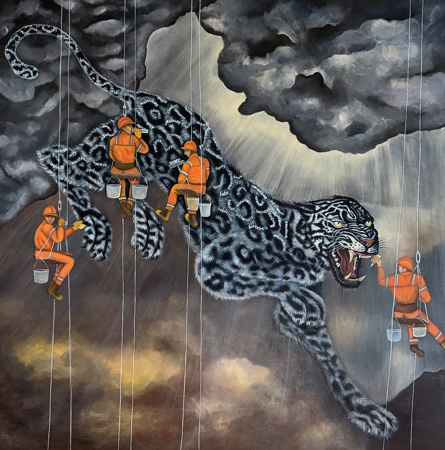 Image of Shadow by Stanislava Romanova, size: 100x100cm, made of oil + canvas, Painting medium, from Odesa, Ukraine, priced at $1000 (≈ 45,239 грн)