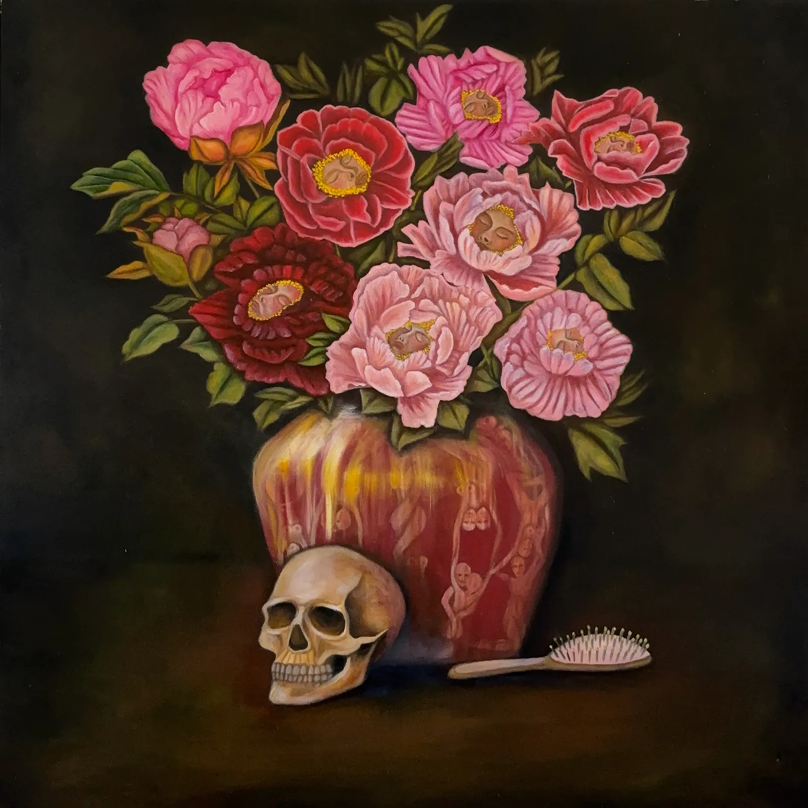Image of Life and Death by Stanislava Romanova, size: 100x100 cm, made of oil + canvas, Painting medium, from Odesa, Ukraine, priced at $1000 (≈ 45,239 грн)