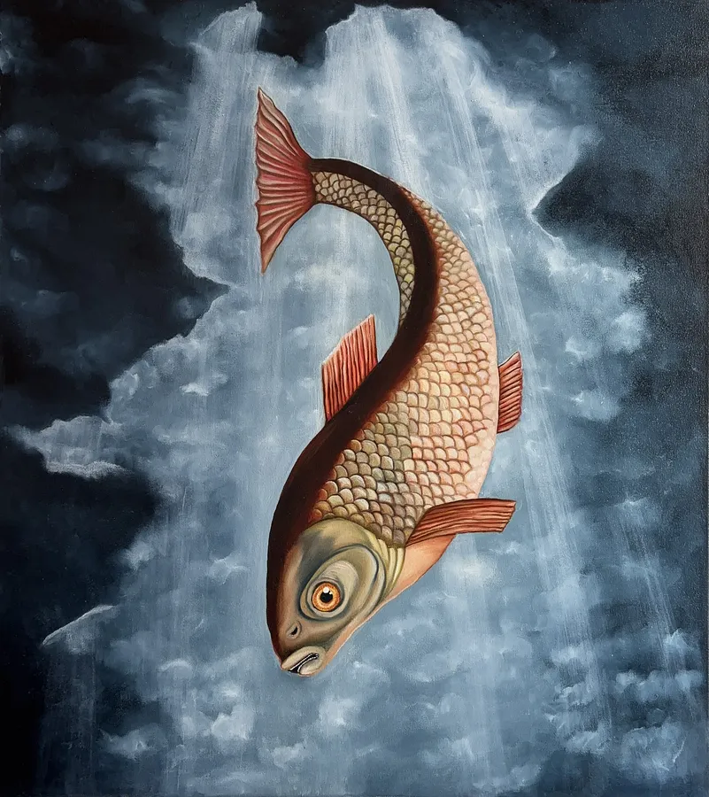 Image of Divine blessing by Stanislava Romanova, size: 80x90 cm, made of oil on canvas, Painting medium, from Odesa, Ukraine